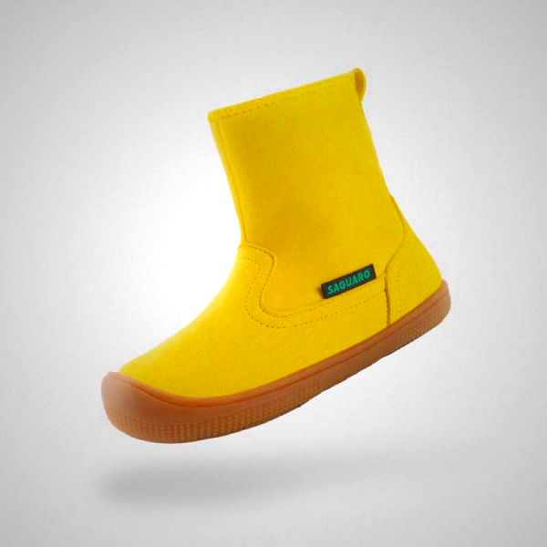 Yellow Kids Saguaro Jumpy I Barefoot Winter Boots - Lightweight & Comfortable for Active Play