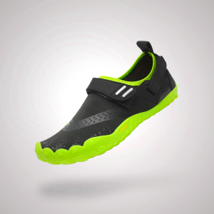 Saguaro Nimble I Kids Barefoot Shoes - Black/Green