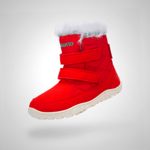 Red Kids Saguaro Macaron I Barefoot Winter Boots - Stylish & Comfortable